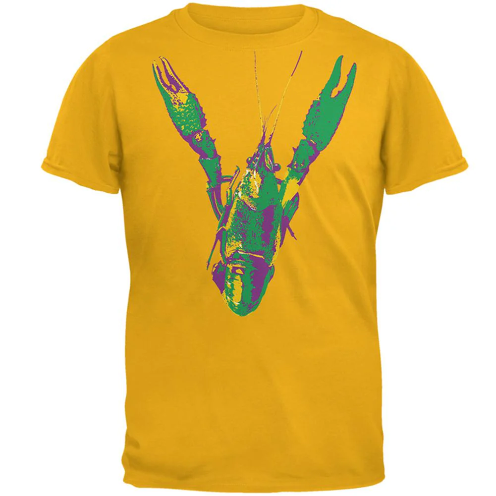 Mardi Gras Crawfish Mens T Shirt - Image 3