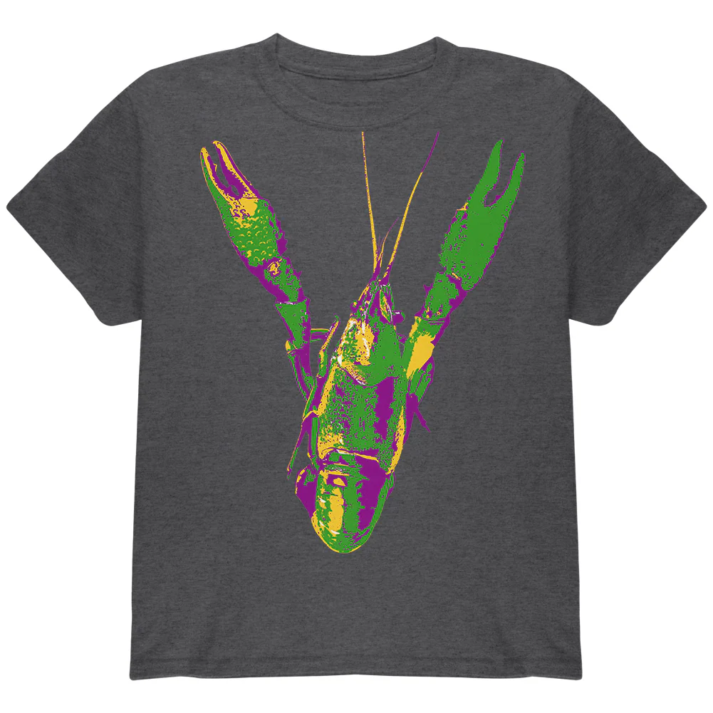 Mardi Gras Crawfish Youth T Shirt - Image 3