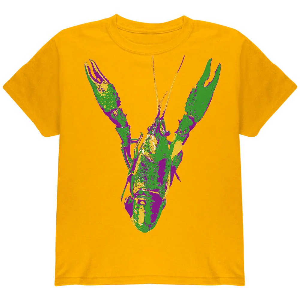 Mardi Gras Crawfish Youth T Shirt - Image 4