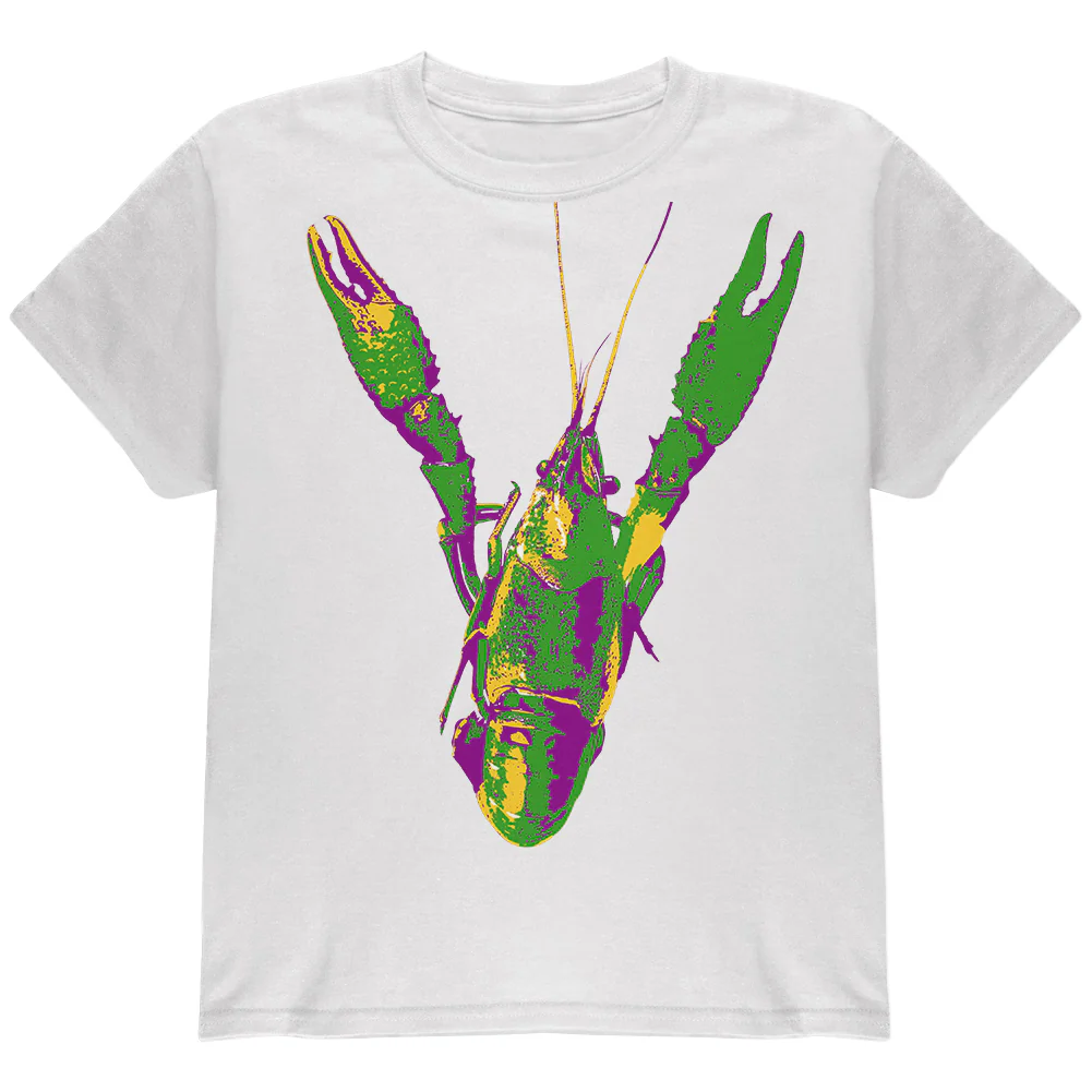 Mardi Gras Crawfish Youth T Shirt - Image 9
